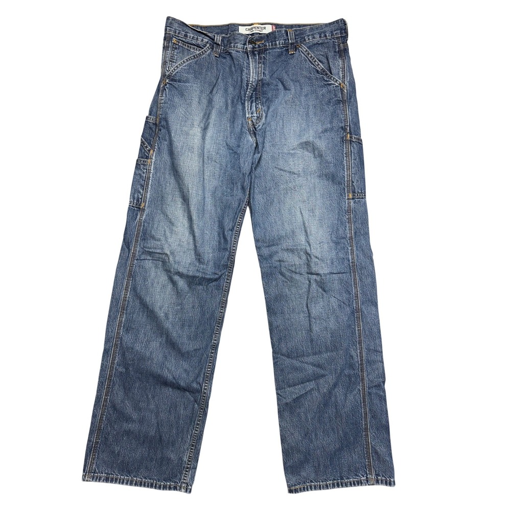 Vintage Y2K Levis Carpenter Loose Straight Jeans 38x34 Blue Denim Workwear